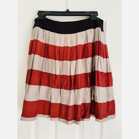COREY LYNN CALTER for Anthropologie Pleated Striped Skirt - Picture 1 of 4